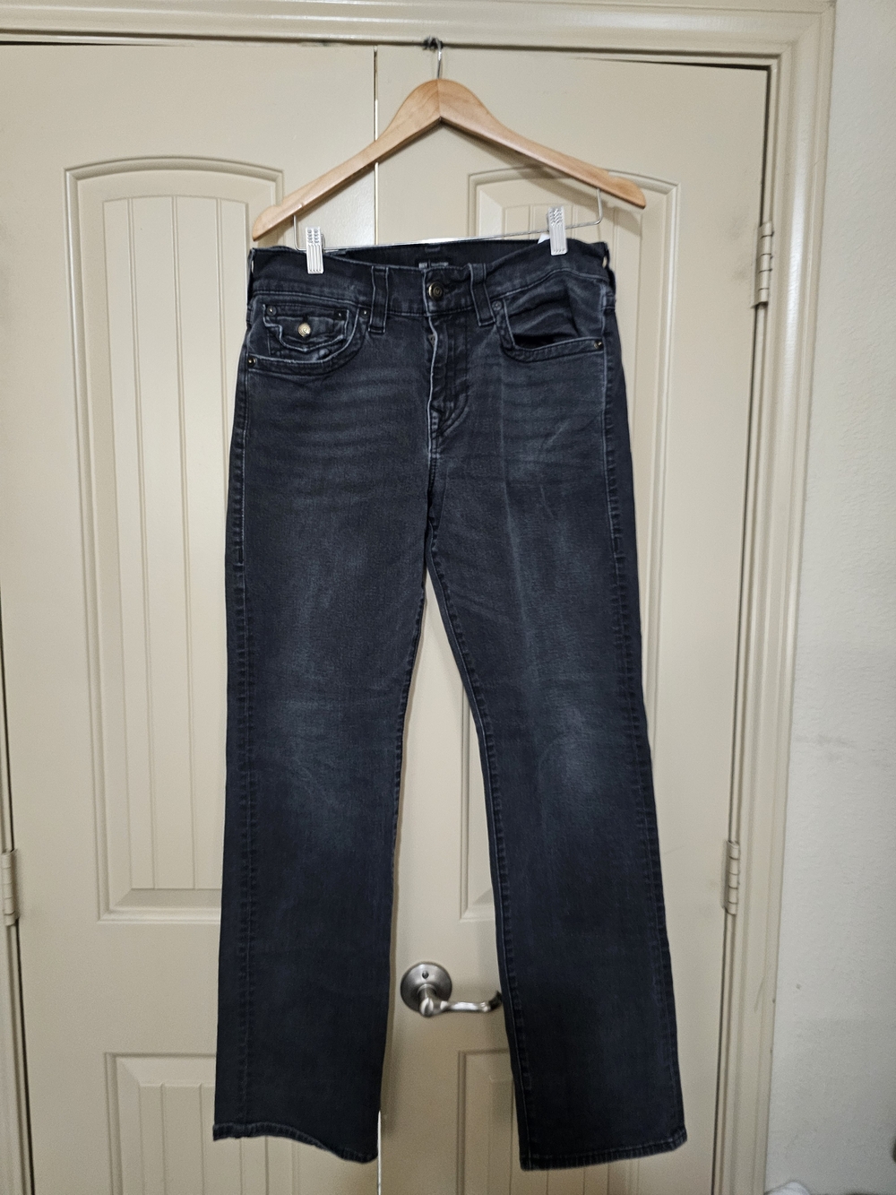 True Religion Dark Gray Flare Jeans - Women's Flared Denim